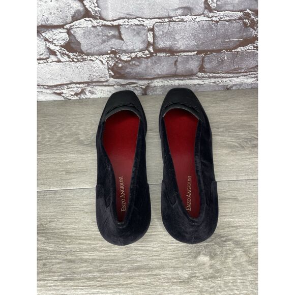 Enzo Angiolini Gray Black Suede Slip On Dress Flats Women’s Sz 10M US/40.5EU - Picture 6 of 16